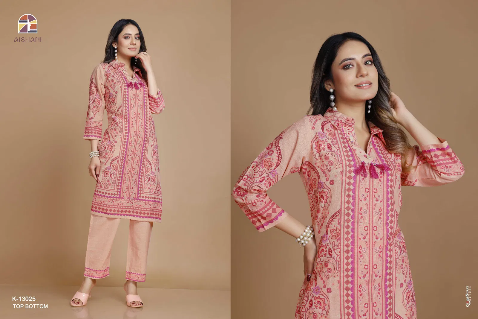 Aishani Cotton Flex Ladies Top Pant Co Ord Wholesale Price In Surat